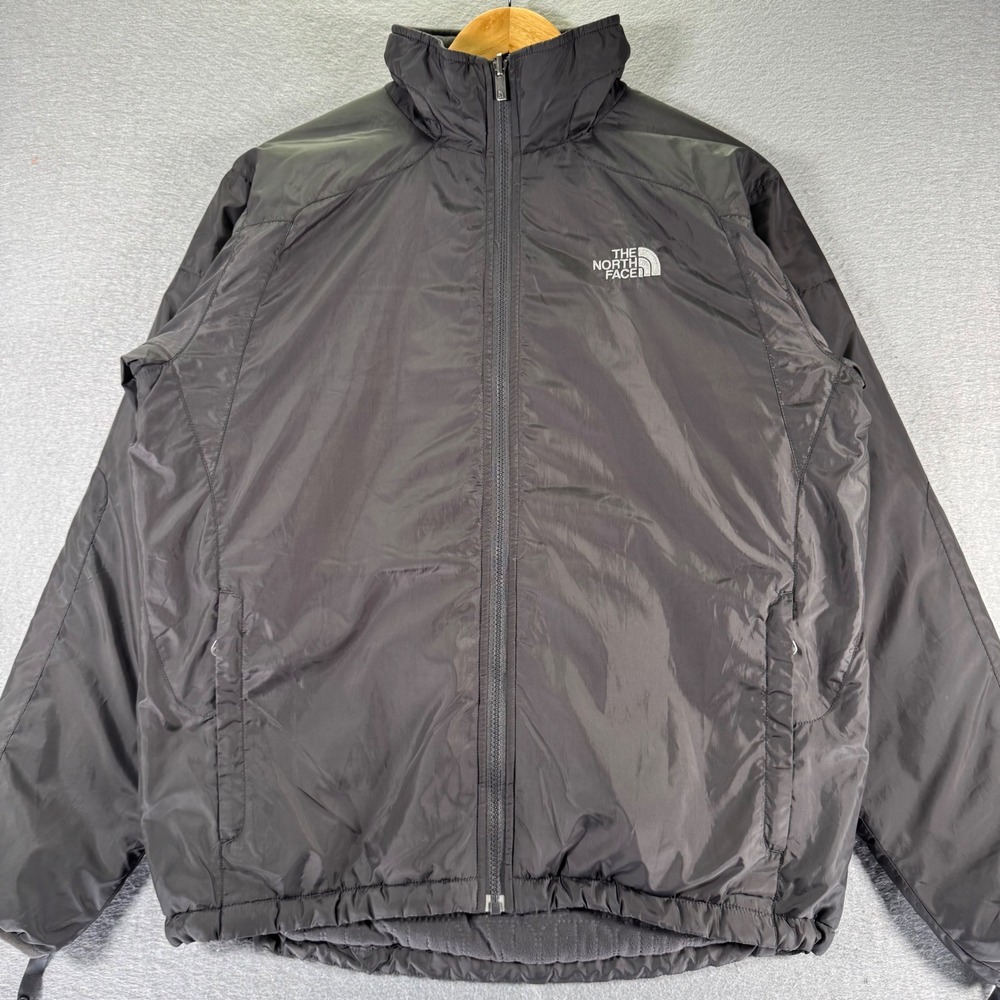 The North Face Mens M Full Zip Fleece Lined Gray Lightweight Windbreaker Jacket